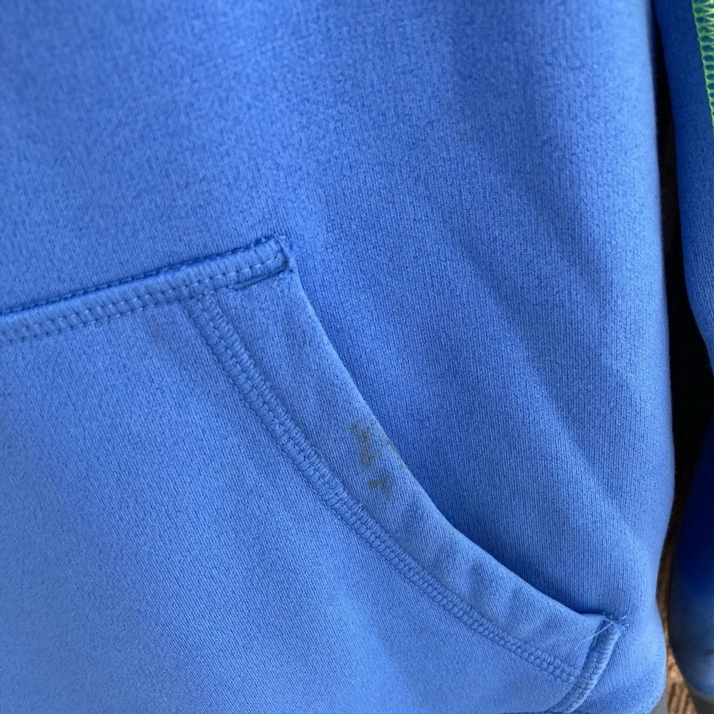 Nike Women's Small (= Youth Large) Thermafit Baby‎ Blue Hoodie Heritage Spellout